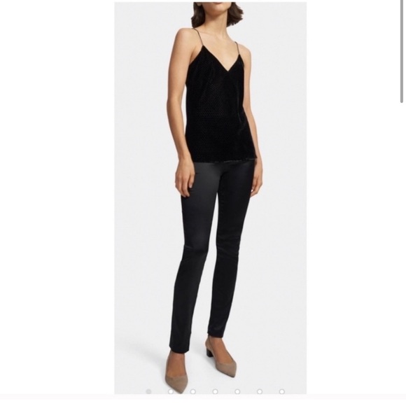 Theory Velvet Easy Slip Tank in Black. - Picture 2 of 10